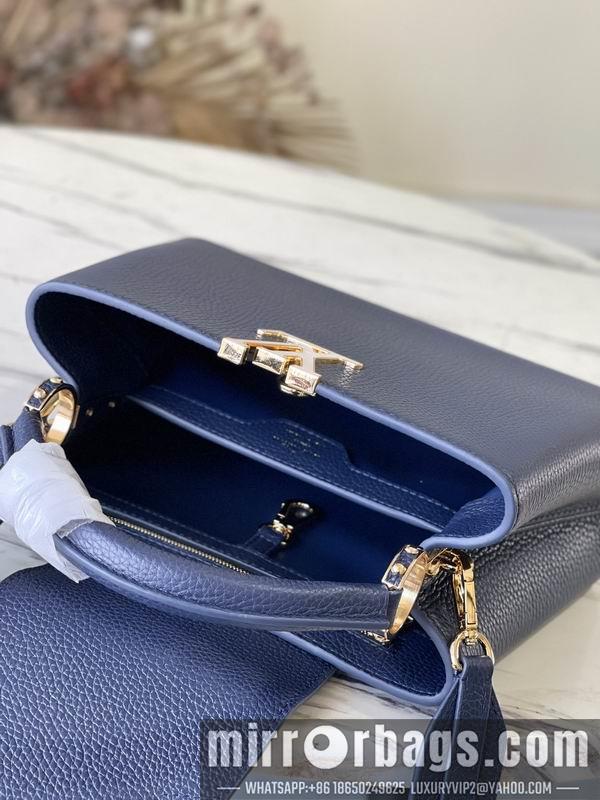 LV Replica Bags Capucines M21150深蓝拼贝母27x18x9cm gf