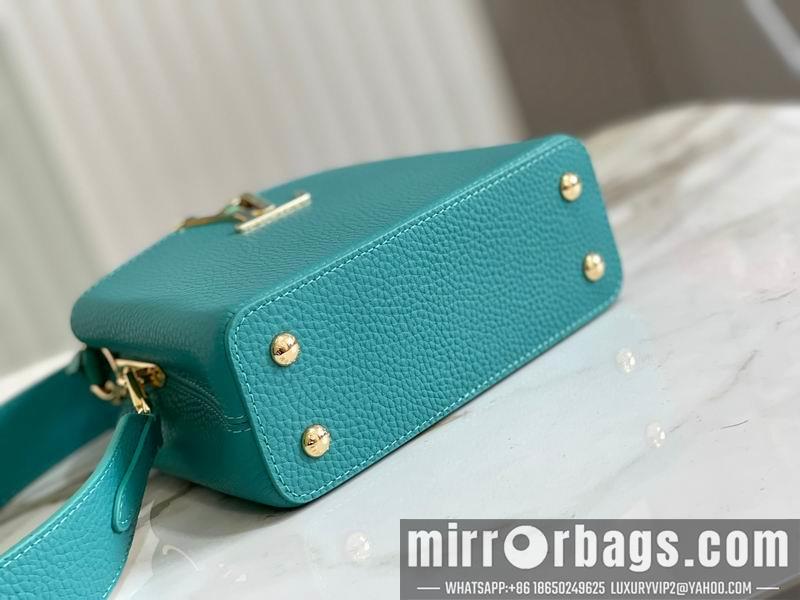 LV Replica Bags Capucines M21164绿鸵鸟拼贝母 21x14x8cm gf