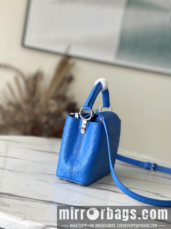LV Replica Bags Capucines M95393绿 蓝色鸵鸟21x14x8cm gf