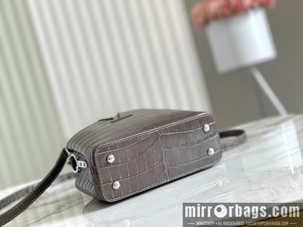LV Replica Bags Capucines N94227 M48865深灰鳄鱼纹21x14x8cm gf