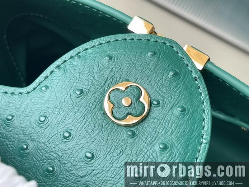 LV Replica Bags Capucines M95393绿 蓝色鸵鸟27x21x10cm gf