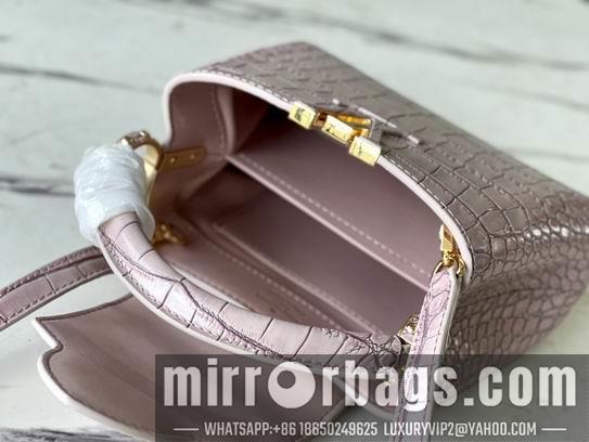 LV Replica Bags Capucines N93163复古粉鳄鱼21x14x8cm gf