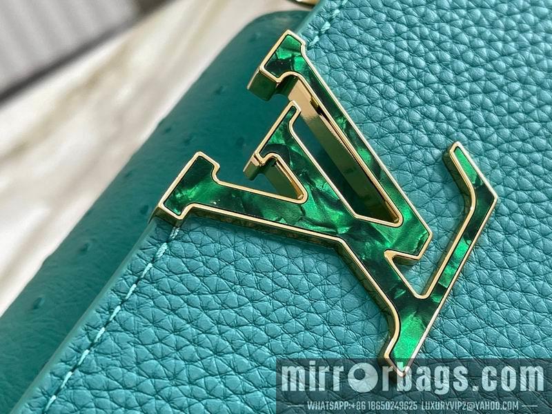 LV Replica Bags Capucines M21164绿鸵鸟拼贝母 27x18x9cm gf