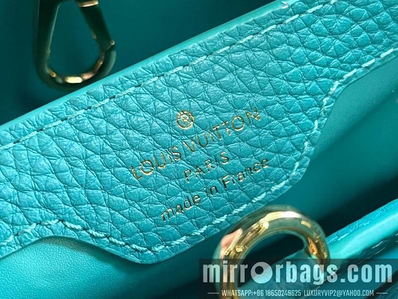 LV Replica Bags Capucines M21164绿鸵鸟拼贝母 27x18x9cm gf