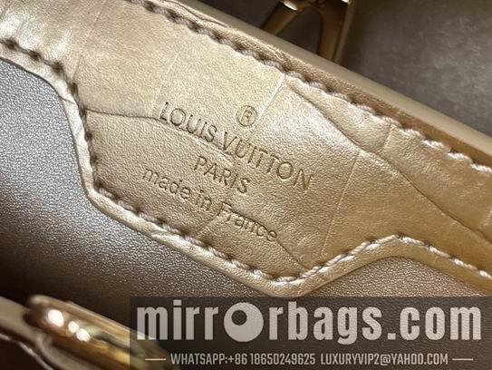 LV Replica Bags Capucines N81190金色 紫色鳄鱼贝母 27x18x9cm gf