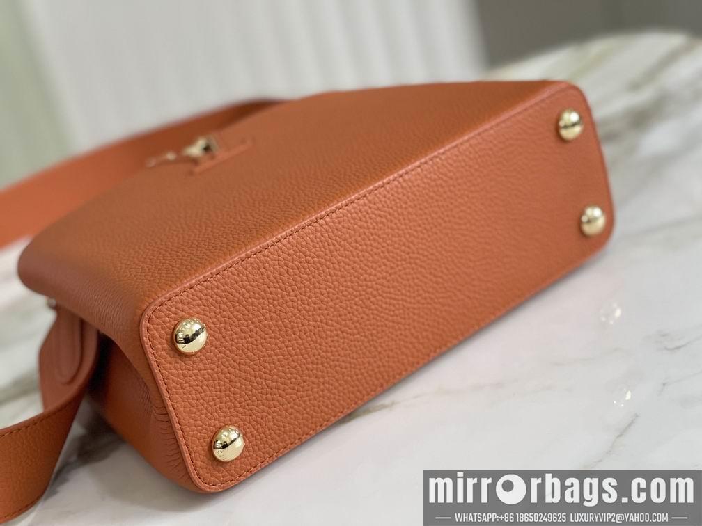 LV Replica Bags Capucines N99387 M48865焦糖蛇肩27x18x9cm gf