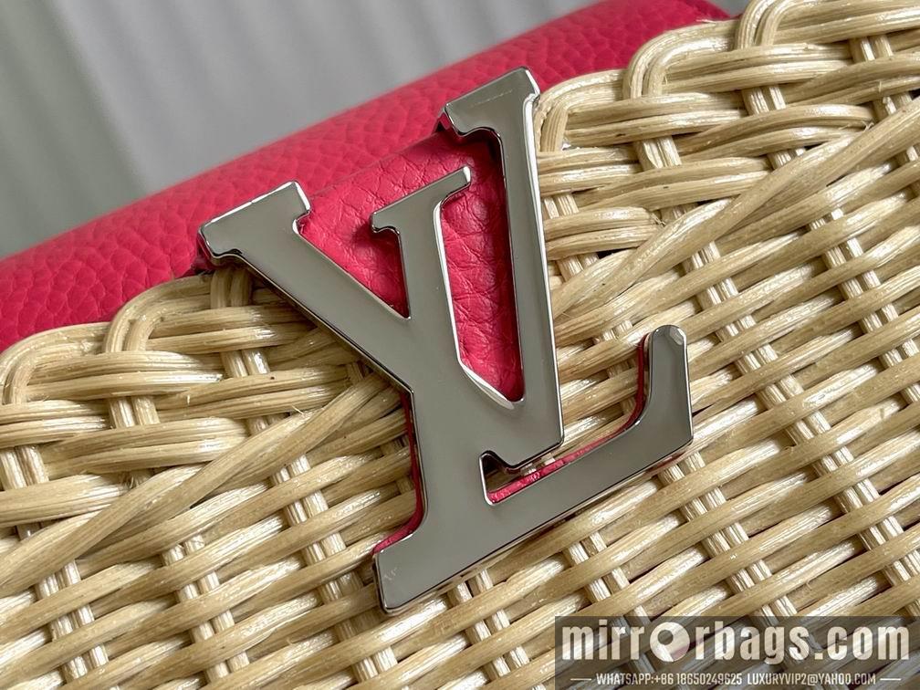 LV Replica Bags Capucines M55011 48865玫红竹篮27x20x9cm gf