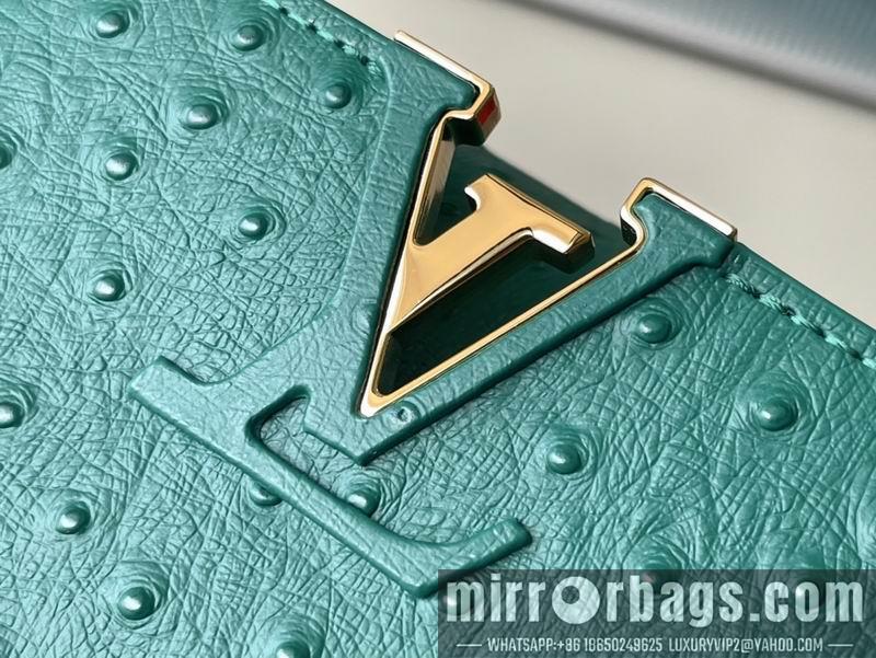 LV Replica Bags Capucines M95393绿 蓝色鸵鸟21x14x8cm gf