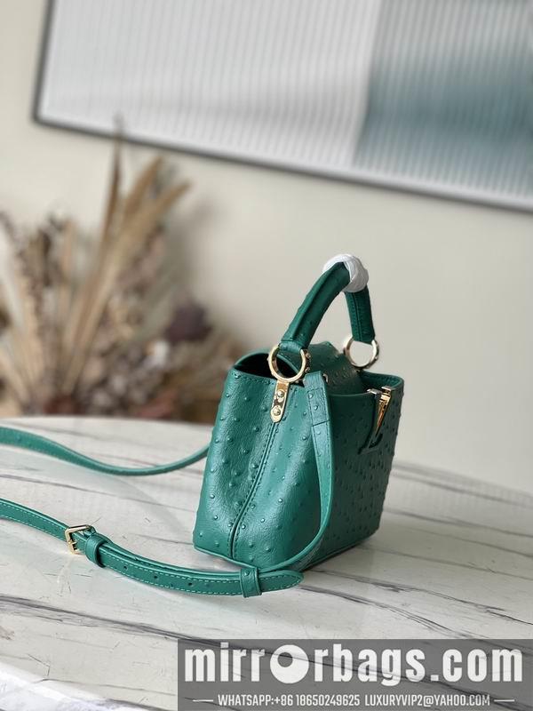 LV Replica Bags Capucines M95393绿 蓝色鸵鸟21x14x8cm gf