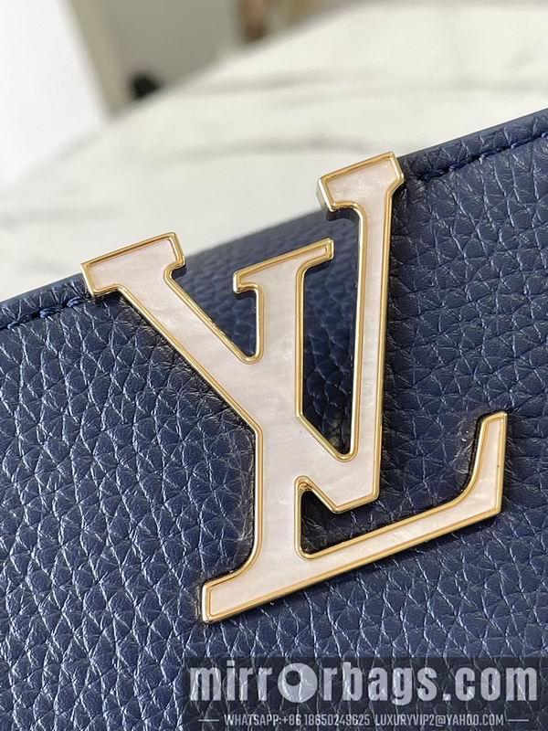 LV Replica Bags Capucines M21150深蓝拼贝母27x18x9cm gf