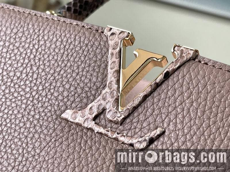 LV Replica Bags Capucines M99336拼色配蟒蛇金扣31.5x20x11cm gf