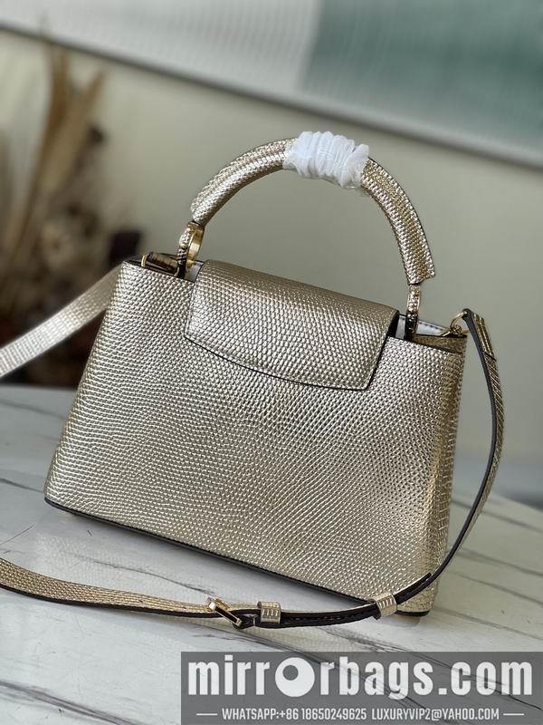LV Replica Bags Capucines M48865金色蜥蜴27x18x9cm gf