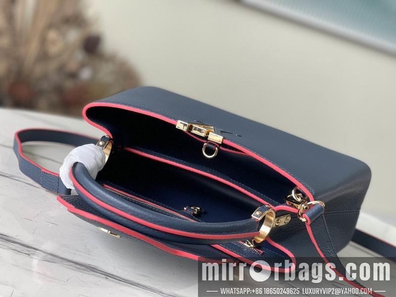 LV Replica Bags Capucines M42259海军蓝金扣 31.5x20x11cm gf