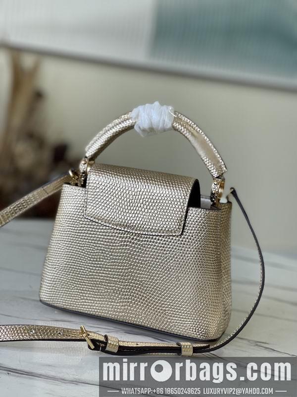 LV Replica Bags Capucines M48865金色蜥蜴21x14x8cm gf
