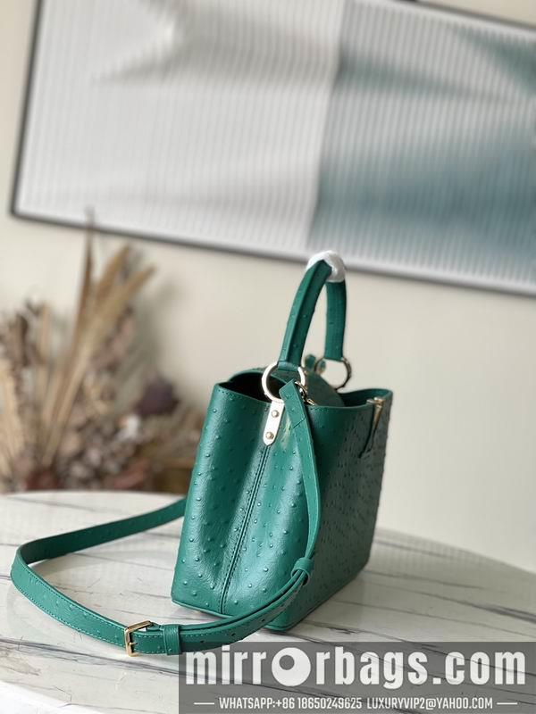 LV Replica Bags Capucines M95393绿 蓝色鸵鸟31.5x20x11cm gf