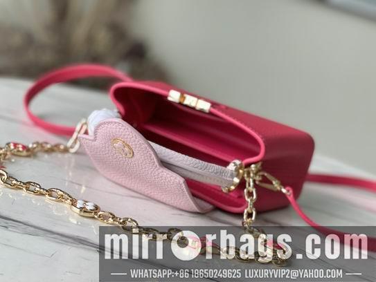 LV Replica Bags M20845玫红拼色珐琅花21x14x8cm gf