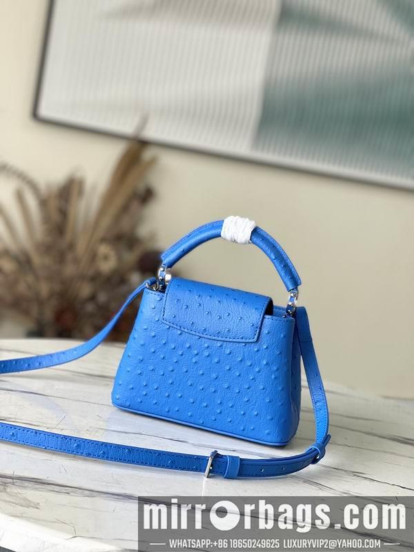 LV Replica Bags Capucines M95393绿 蓝色鸵鸟21x14x8cm gf