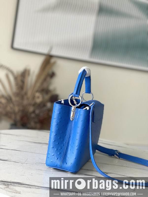 LV Replica Bags Capucines M95393绿 蓝色鸵鸟27x21x10cm gf