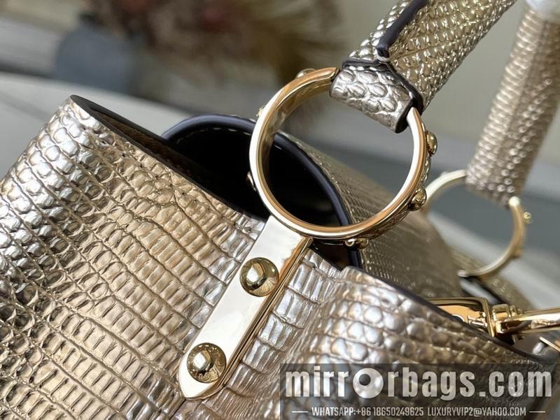 LV Replica Bags Capucines M48865金色蜥蜴27x18x9cm gf