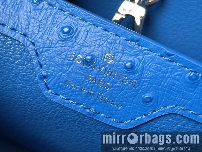LV Replica Bags Capucines M95393绿 蓝色鸵鸟27x21x10cm gf