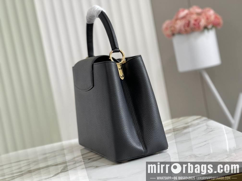 LV Replica Bags Capucines M42259 M48865黑色金扣36x23x14cm gf