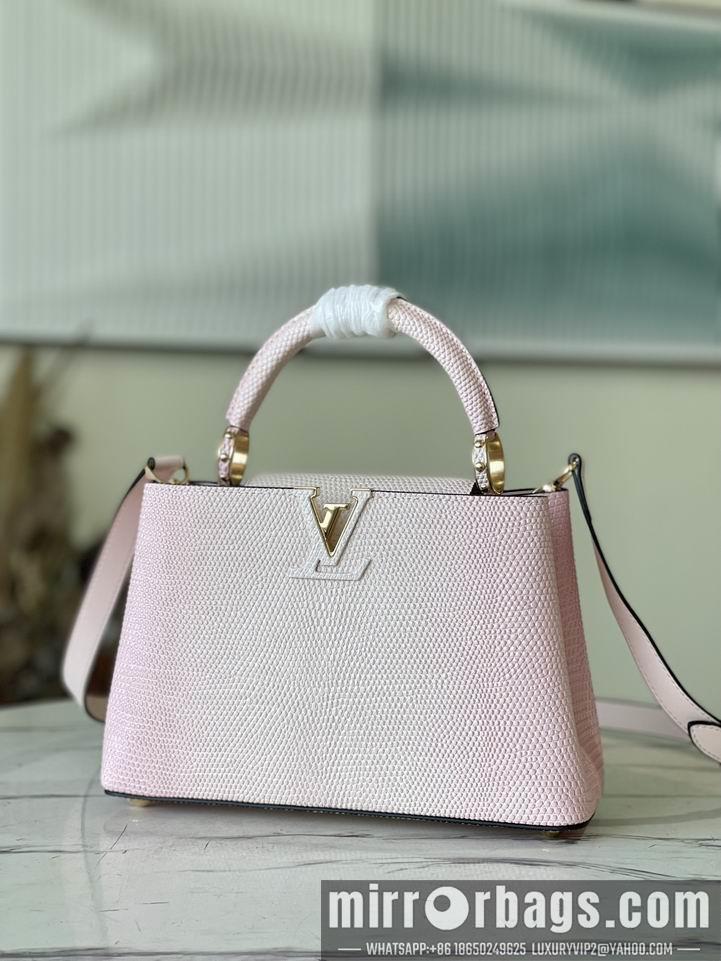 LV Replica Bags Capucines M48865渐变粉蜥蜴27x18x9cm gf
