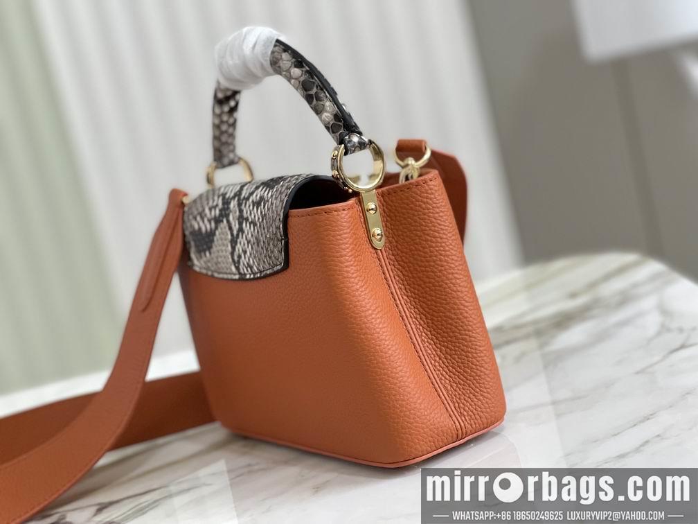 LV Replica Bags Capucines N99387 M48865焦糖蛇肩21x14x8cm gf
