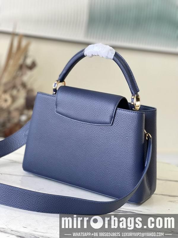LV Replica Bags Capucines M21150深蓝拼贝母31.5x20x11cm gf
