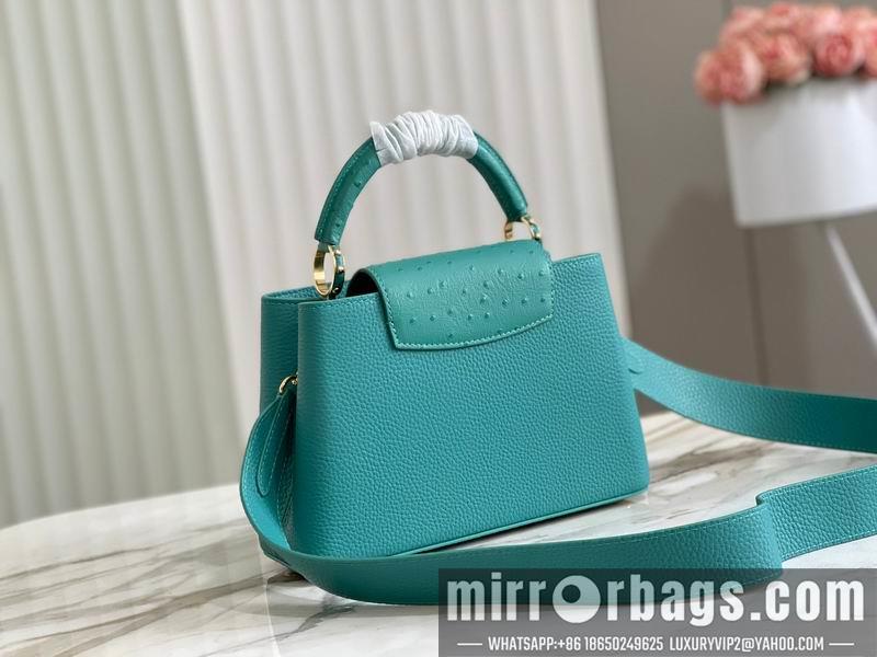 LV Replica Bags Capucines M21164绿鸵鸟拼贝母 27x18x9cm gf