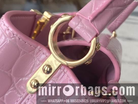LV Replica Bags Capucines N94227 M48865粉鳄鱼纹 21x14x8cm gf