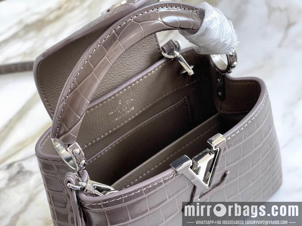 LV Replica Bags Capucines N94227 M48865深灰鳄鱼纹21x14x8cm gf
