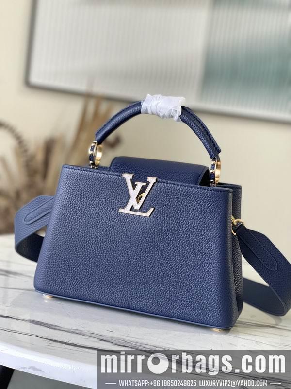 LV Replica Bags Capucines M21150深蓝拼贝母27x18x9cm gf