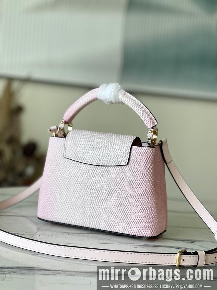 LV Replica Bags Capucines M48865渐变粉蜥蜴21x14x8cm gf