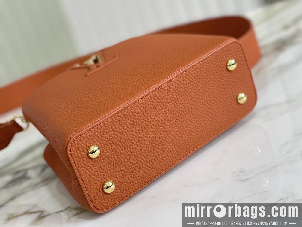 LV Replica Bags Capucines N99387 M48865焦糖蛇肩21x14x8cm gf