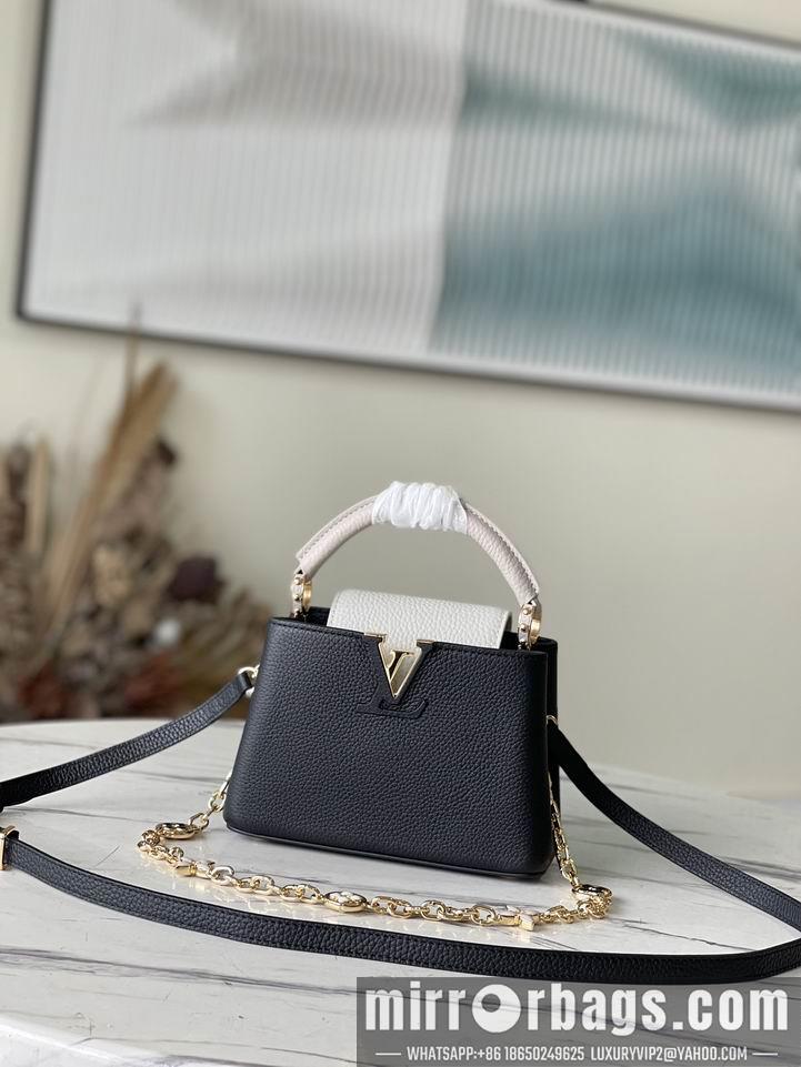 LV Replica Bags M20708黑拼色珐琅花卉21x14x8cm gf