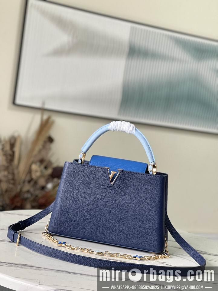 LV Replica Bags M20844蓝拼色珐琅花卉31.5x20x11cm gf