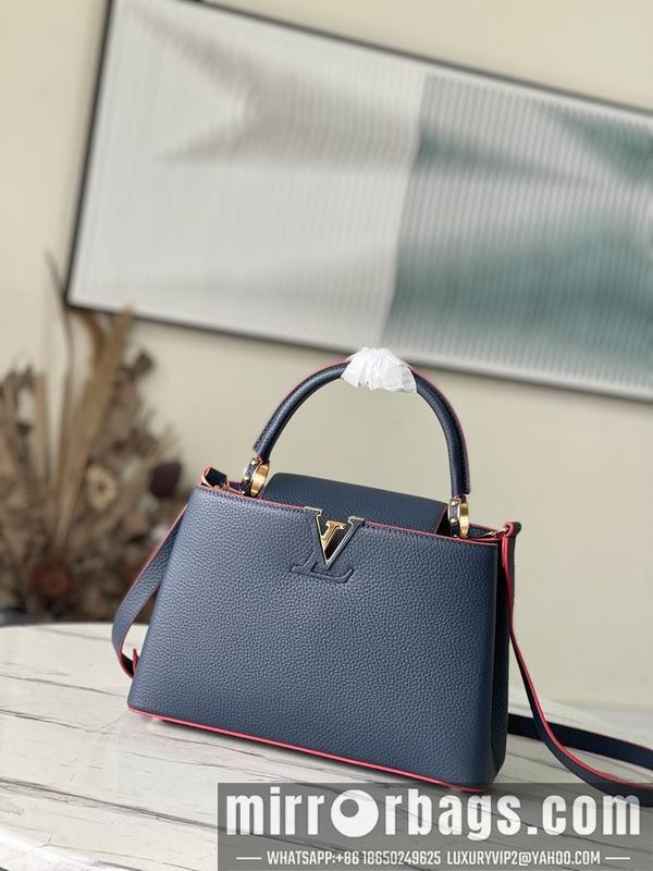 LV Replica Bags Capucines M42259海军蓝金扣 31.5x20x11cm gf