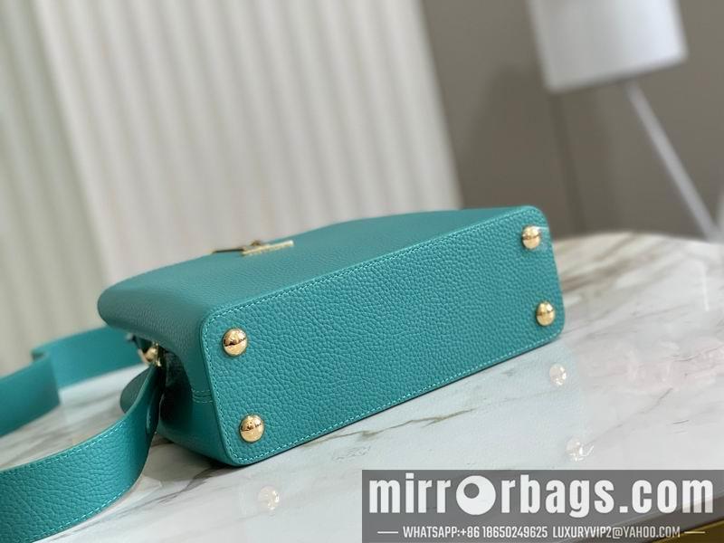 LV Replica Bags Capucines M21164绿鸵鸟拼贝母 27x18x9cm gf