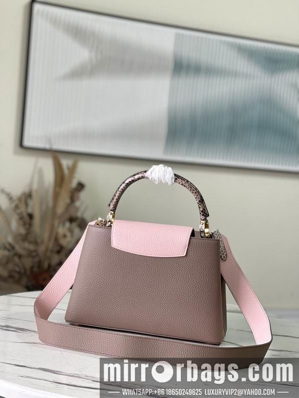 LV Replica Bags Capucines M99336拼色配蟒蛇金扣31.5x20x11cm gf