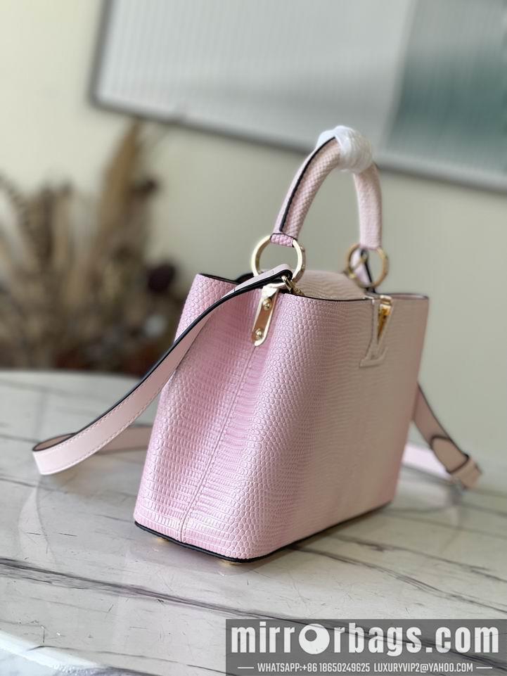 LV Replica Bags Capucines M48865渐变粉蜥蜴27x18x9cm gf