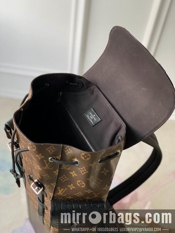 LV Replica Bags Christopher M93489老花配鳄鱼纹 41x47x13cm gf