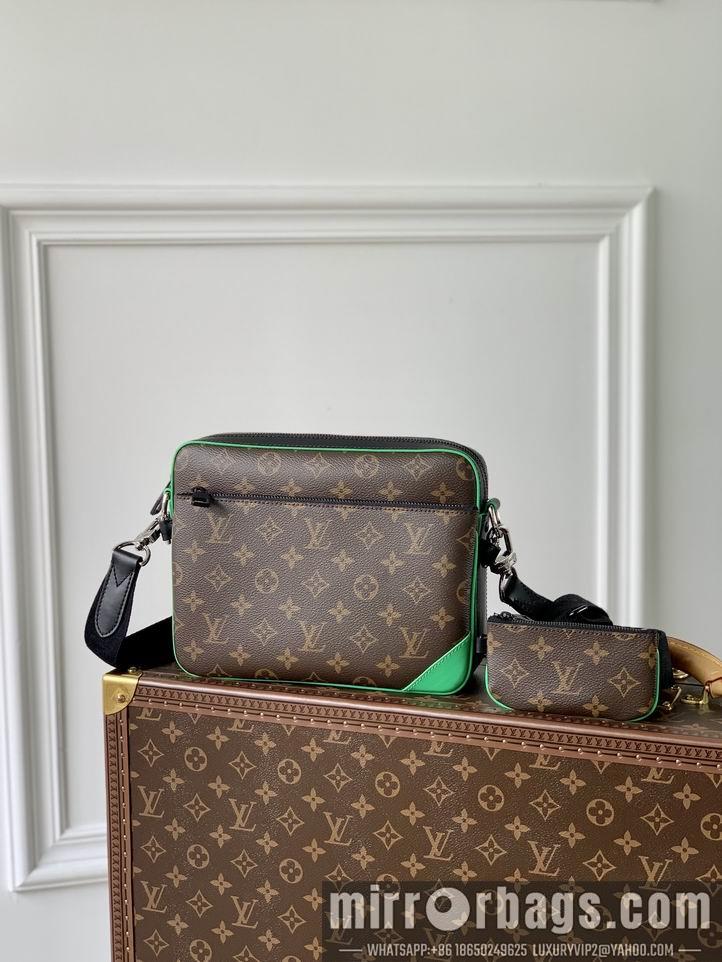LV Replica Bags Trio M46266老花绿 25x18.5x7cm gf