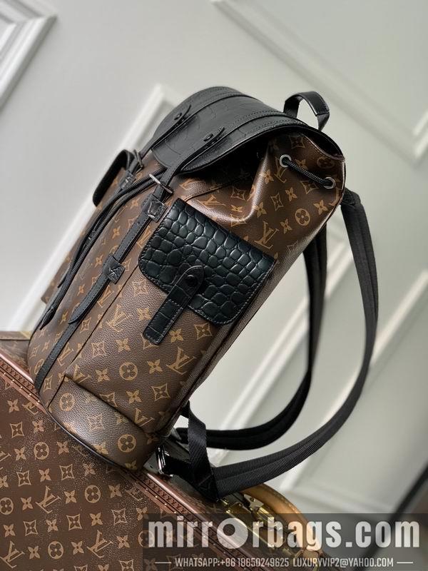 LV Replica Bags Christopher M93489老花配鳄鱼纹 41x47x13cm gf