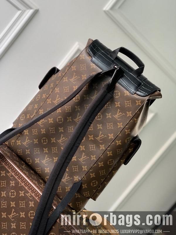 LV Replica Bags Christopher M93489老花配鳄鱼纹 41x47x13cm gf