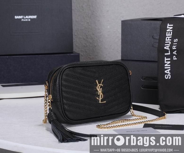 YSL Replica Bags WN1997黑色（金银黑扣） 18X10X5