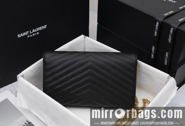 YSL Replica Bags WN01740黑色（金银黑扣） 22.5X14X4