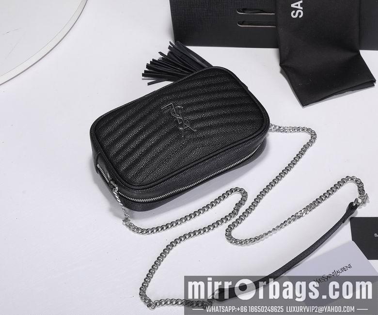 YSL Replica Bags WN1997黑色（金银黑扣） 18X10X5