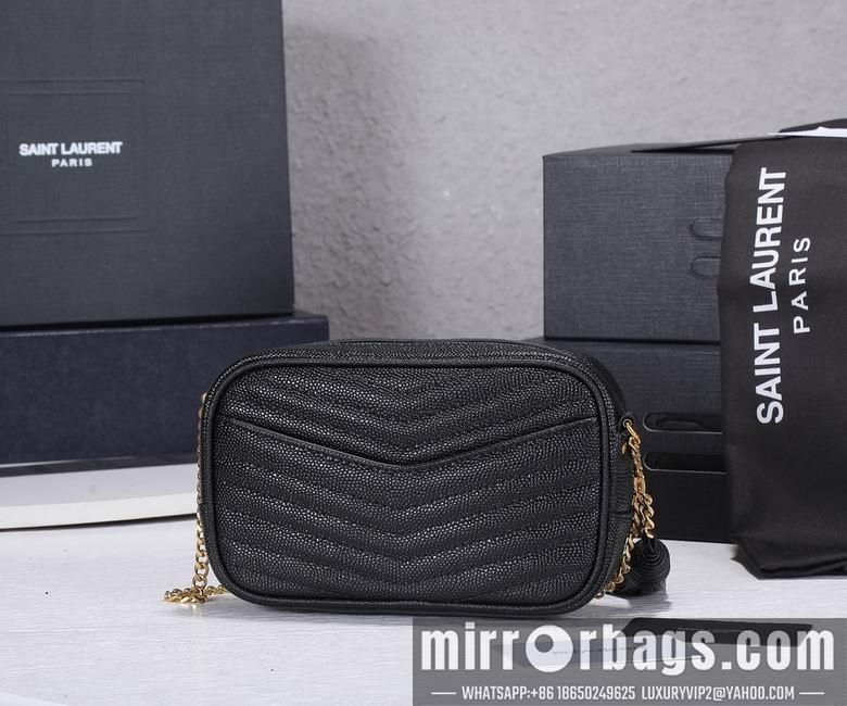 YSL Replica Bags WN1997黑色（金银黑扣） 18X10X5