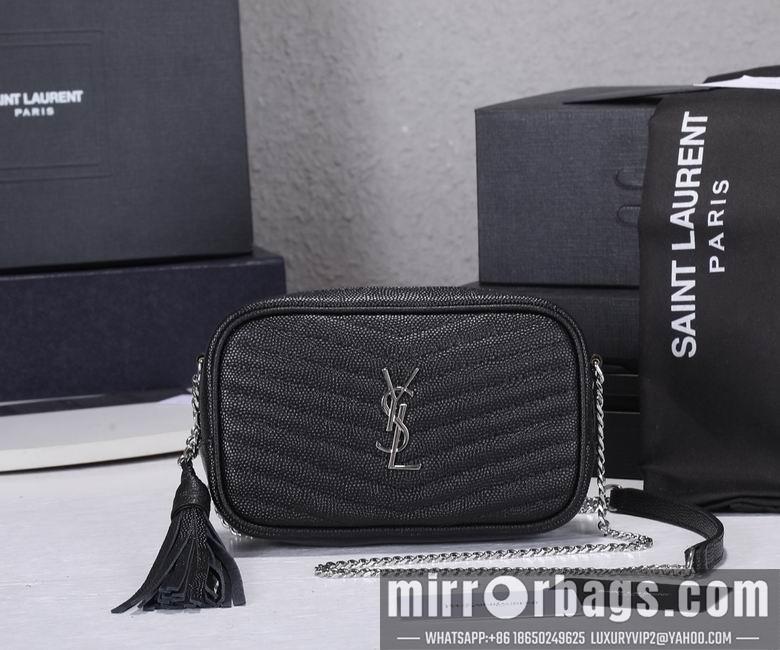 YSL Replica Bags WN1997黑色（金银黑扣） 18X10X5