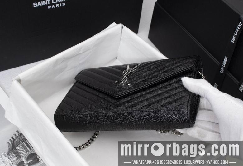 YSL Replica Bags WN01740黑色（金银黑扣） 22.5X14X4